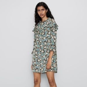 ZARA FLORAL PRINT DRESS SZ S